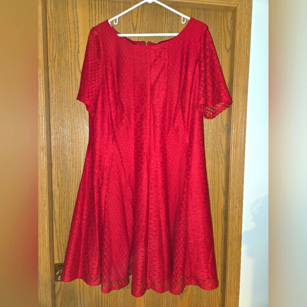 Elegant Red Lace Dress
